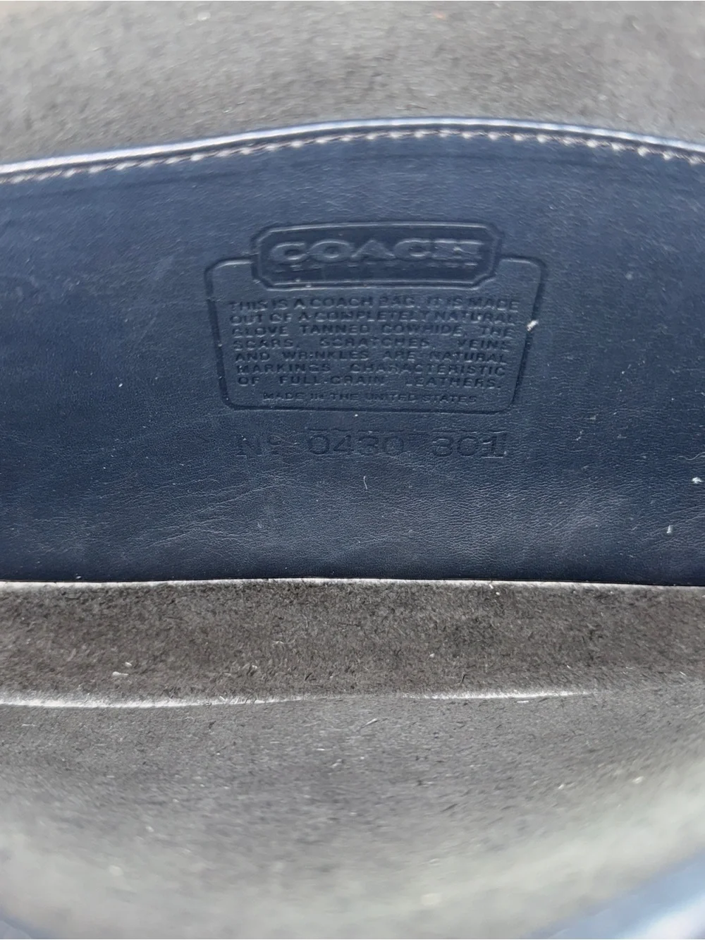 Coach Pre '94 1989 - 1993 Vintage Navy Blue Pocket Purse - Picture 5 of 13